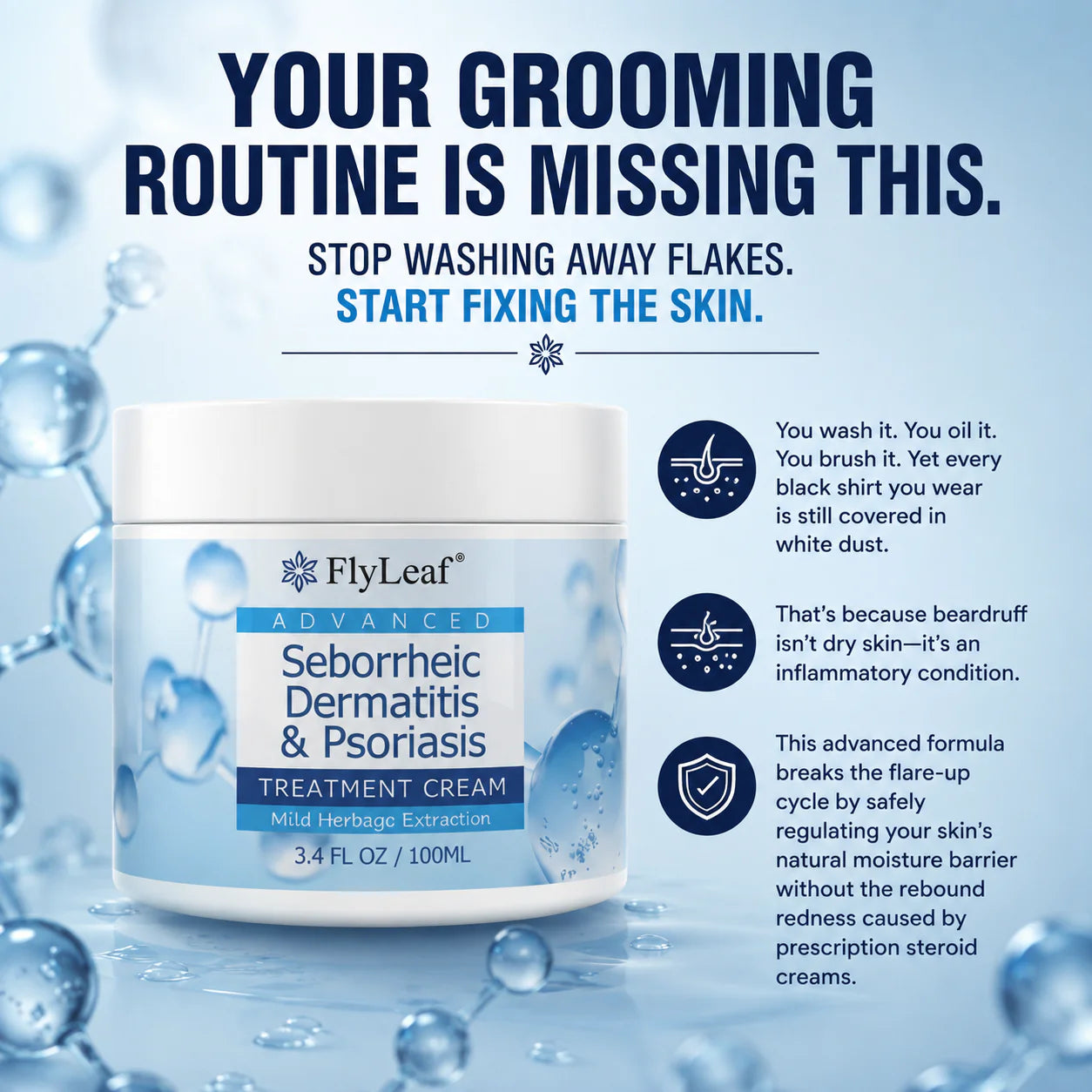 Flyleaf®  Visible Beard & Scalp Relief in 7 Days Without Steroids AU